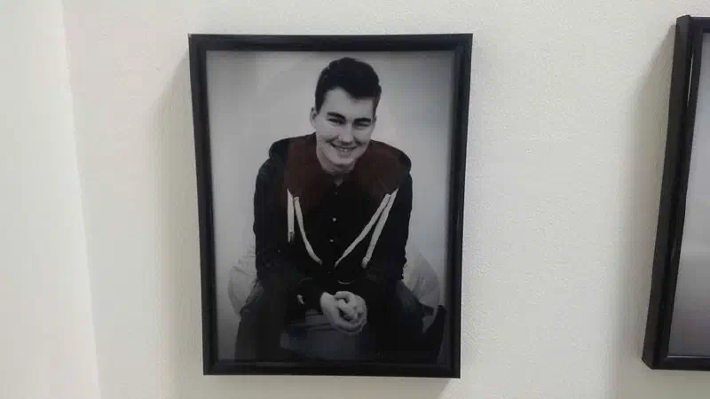 A black and white photo of me