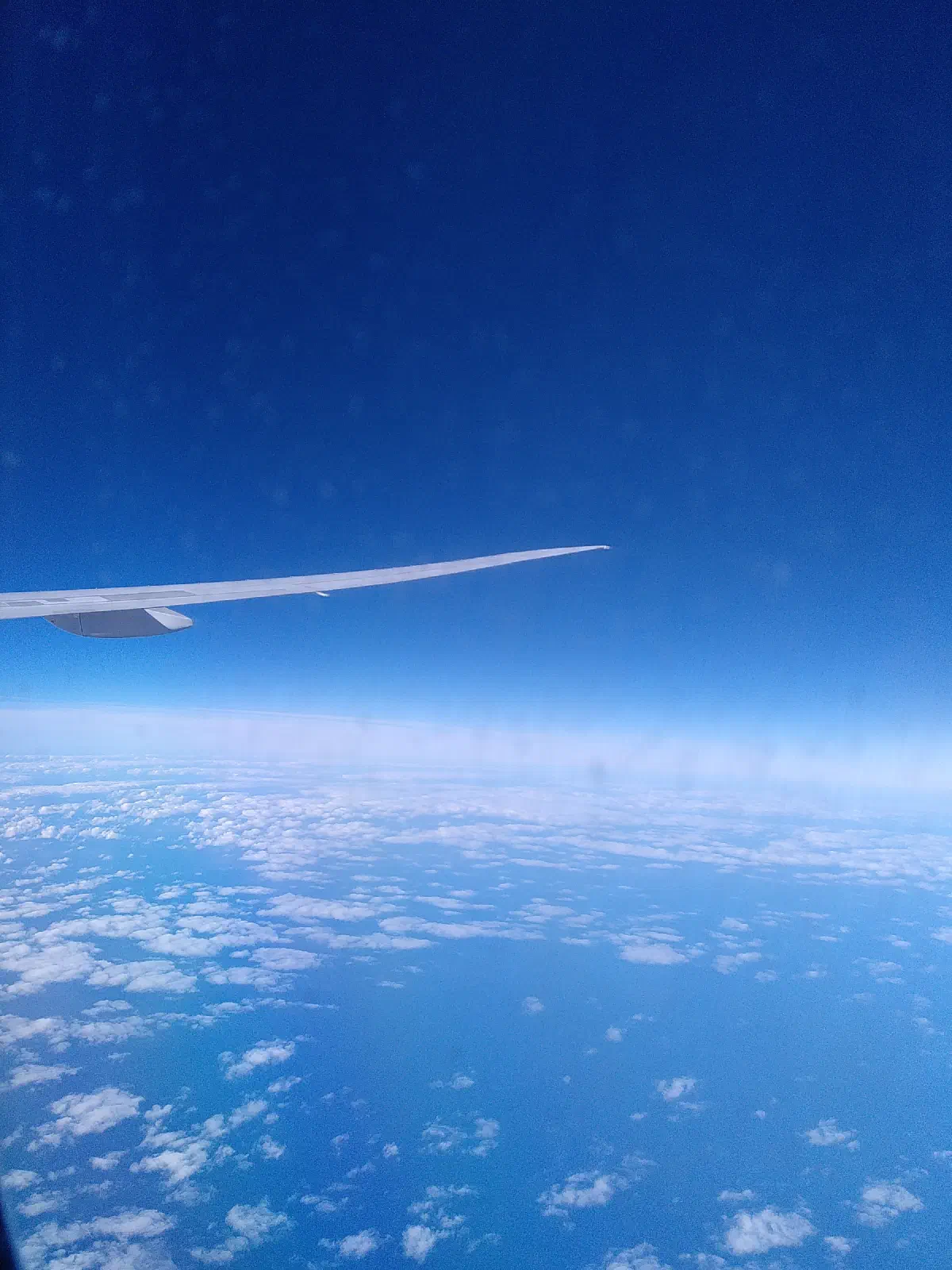 The view out of the window of my plane as I flew out of the UK