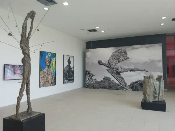 Assorted statues and photos of statues