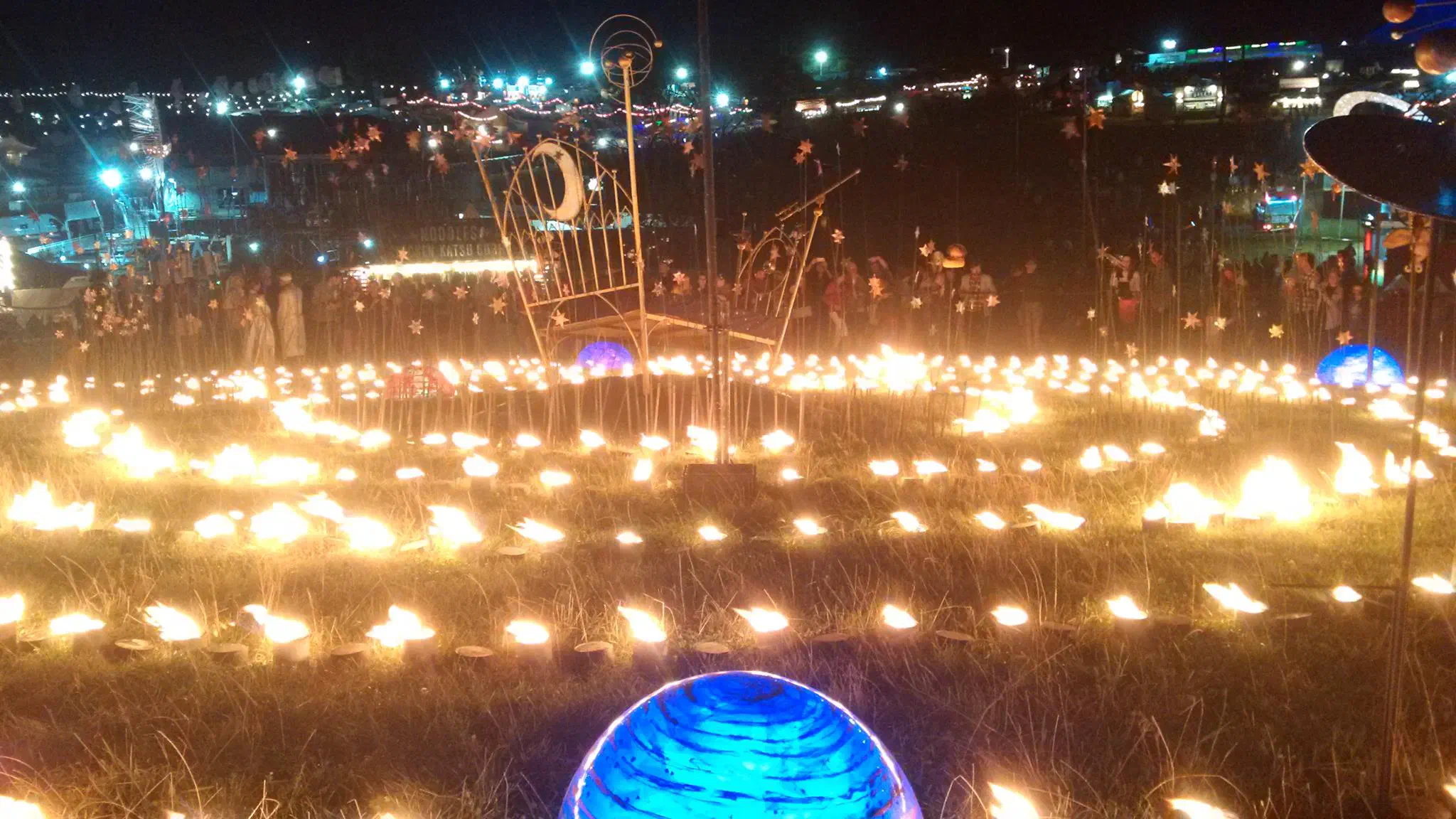 A candle installation