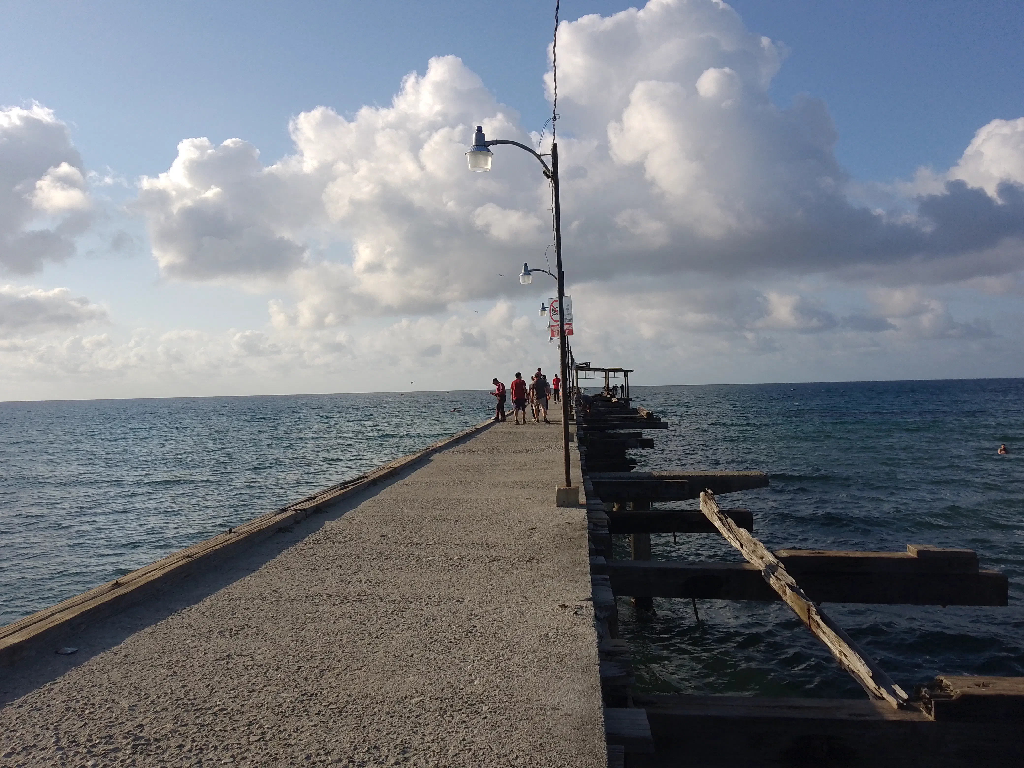 A pier stretching out to sea