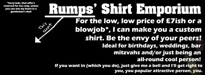 Rumps' Shirt Emporium advert