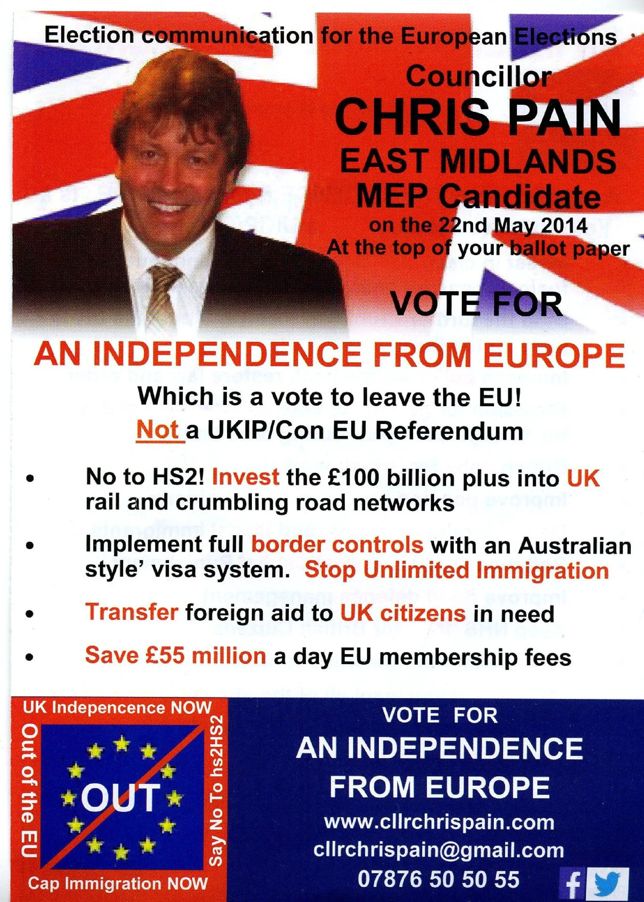 An Independence from Europe leaflet