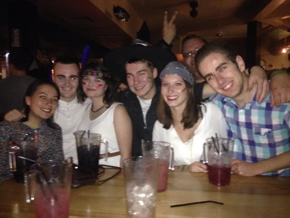 Me with friends during Freshers' Week