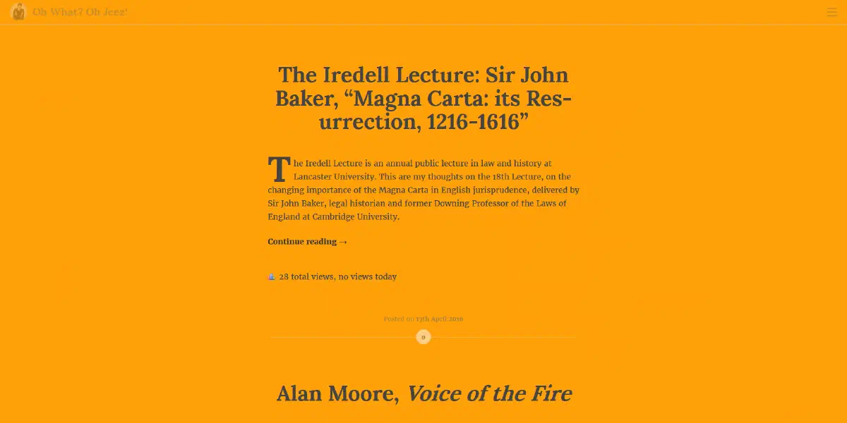 A screenshot of Oh What? Oh Jeez! 2.0