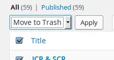 Moving several Posts into the Trash