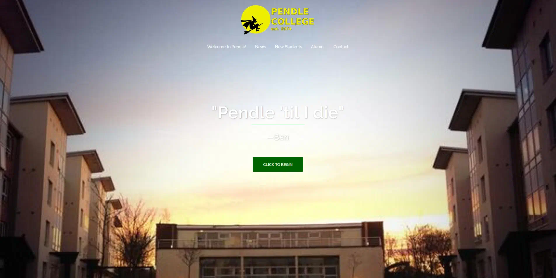 New Pendle College SCR Web site homepage