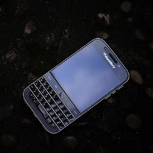 A BlackBerry Q20 smartphone