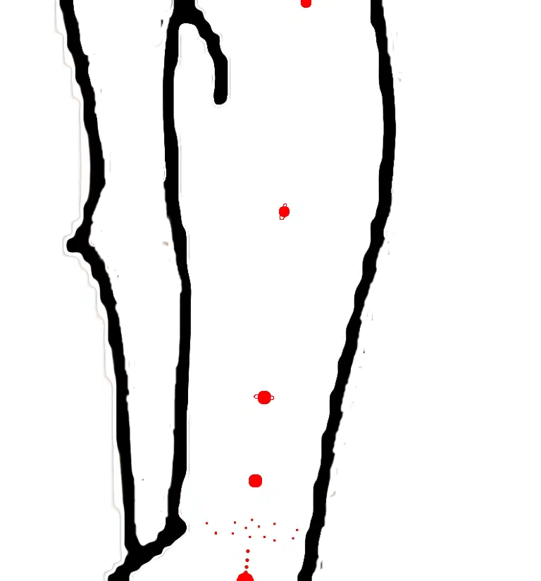 The solar system across a forearm