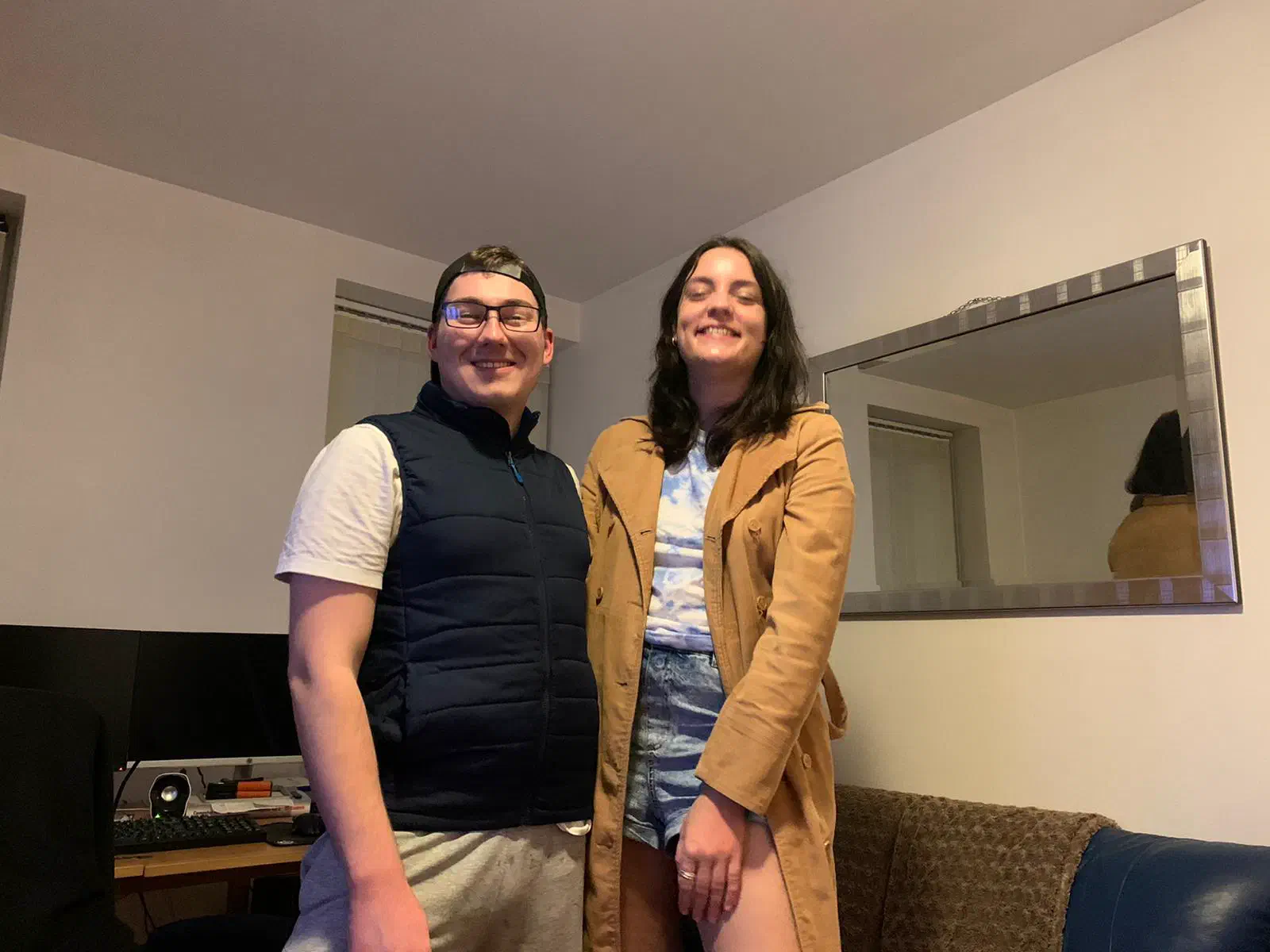 Me and a friend dressed up as Luke and Lorelei from Gilmore Girls