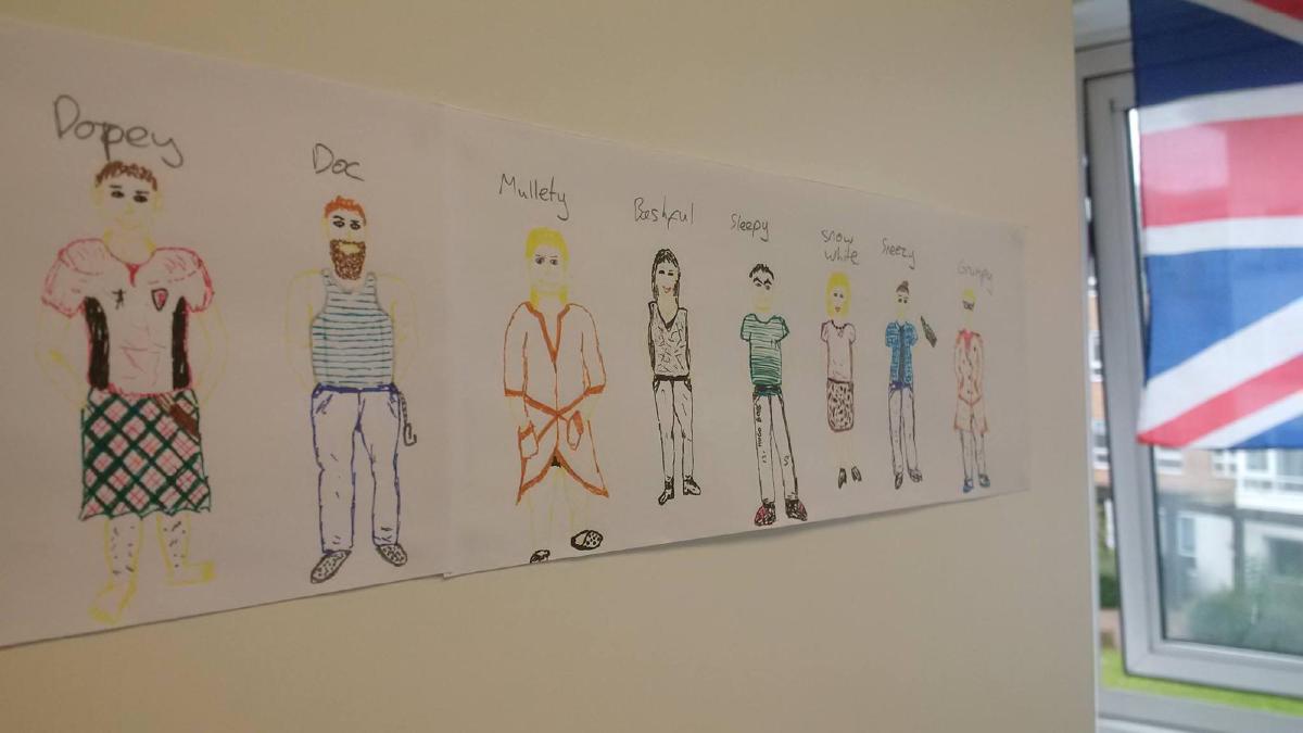 A drawing of my flatmates