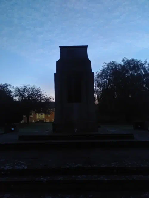 Sun rising on a Cenotaph