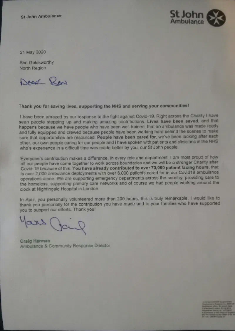 Letter of commendation