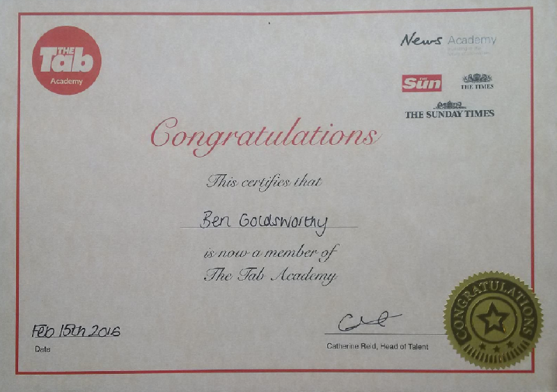 Certificate