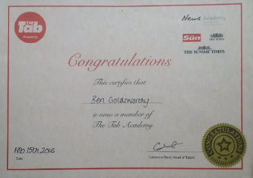 Certificate