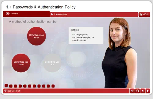 Screenshot of Mitigate e-learning