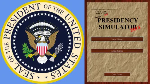 Presidency Simulator 2013 main menu