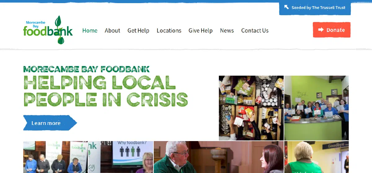 Morecambe Bay Foodbank Web Site