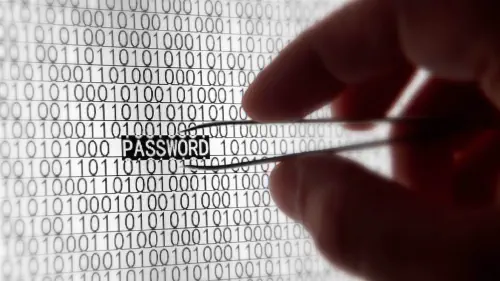 Person picking the word 'password' out of some text using tweezers
