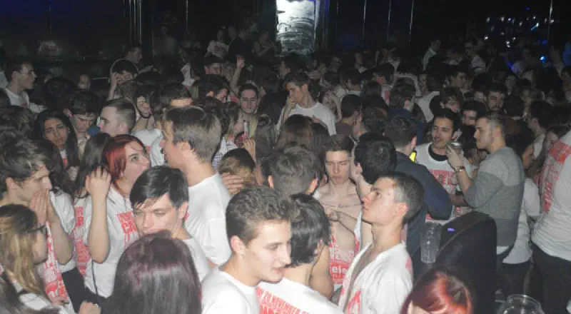 Students partying in a nightclub