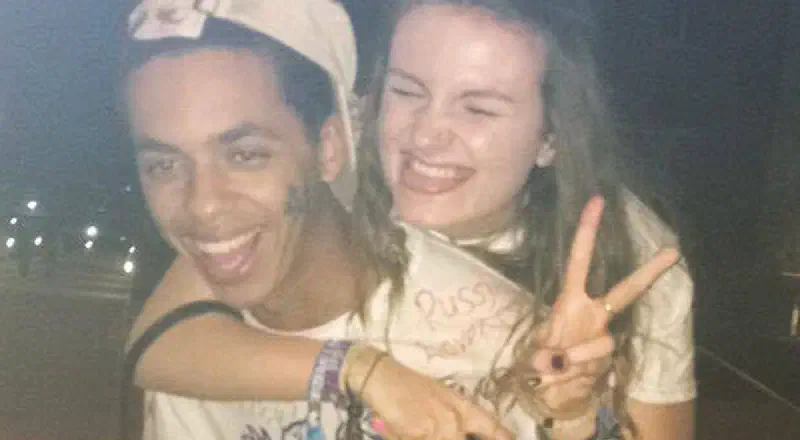 One student riding on another's back