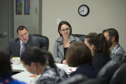 People in a meeting