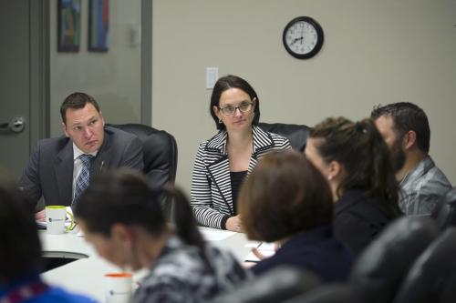 People in a meeting