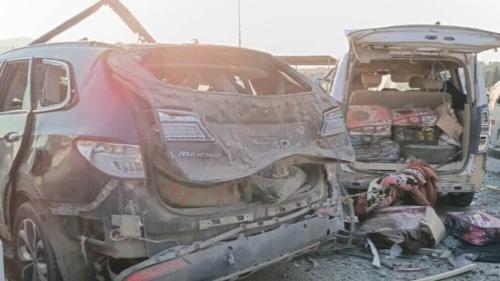 Destroyed cars