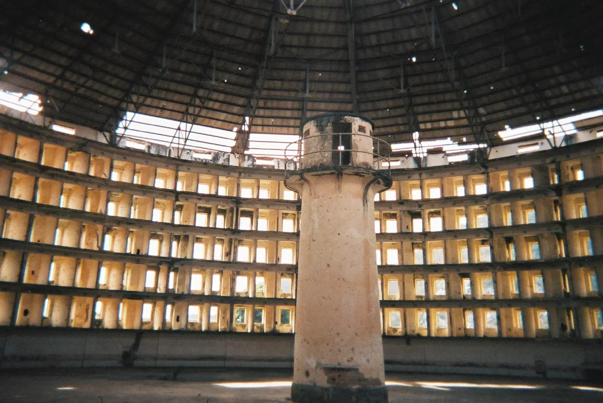 Inside one of the prison buildings at Presidio Modelo, Isla de la Juventud, Cuba