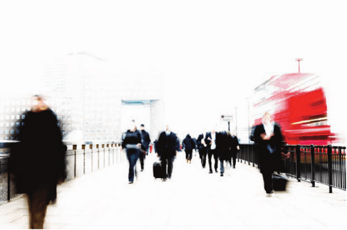 People walking in London