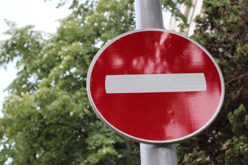 No Entry road sign