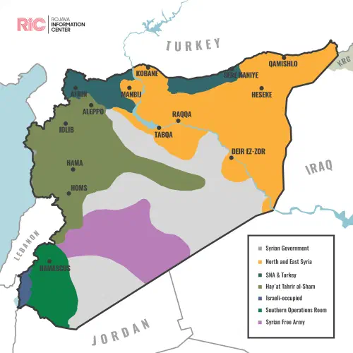Map of territorial control within Syria