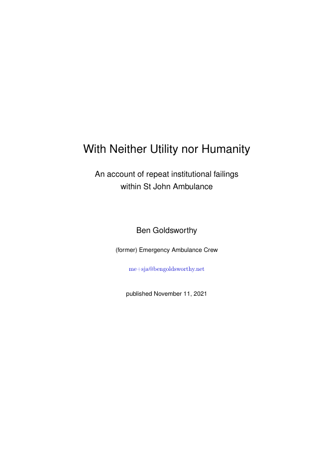 Report cover